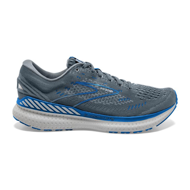 Brooks GLYCERIN GTS 19 Max Cushion Road Running Shoes Mens Online - Quarry/Grey/Dark Blue (UGK859617